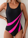 Maillot de bain - élégant une pièce pour femmes avec détails contrastants