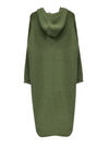 Manteau à capuche tricoté oversize vert - cardigan long élégant pour femmes