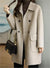 Manteau classique en laine mélangée pour femmes - élégant manteau ajusté