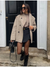 Manteau kaki oversized à double boutonnage - vêtement extérieur tendance pour femmes