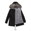 Manteau parka avec capuche et fourrure synthétique - veste d'hiver chaude pour femmes