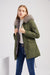 Manteau parka avec capuche et fourrure synthétique - veste d'hiver chaude pour femmes
