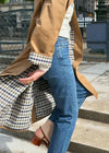 Manteau trench - élégant manteau khaki pour femmes avec doublure à carreaux