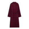 Manteau trench en laine - élégant manteau long rouge pour femmes