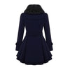 Manteau trench en mélange de laine pour femme - élégant manteau d'hiver long