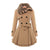 Manteau trench en mélange de laine pour femme - élégant manteau d'hiver long