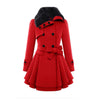 Manteau trench en mélange de laine pour femme - élégant manteau d'hiver long