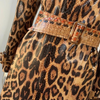 Manteau trench imprimé léopard multicolore - élégant manteau long pour femmes