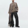 Manteau tricoté - vêtement d'extérieur tendance avec écharpe pour femmes