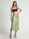 Jupe midi en satin pour femmes - design élégant en a pour toutes les occasions