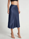 Jupe midi en satin pour femmes - design élégant en a pour toutes les occasions