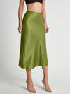 Jupe midi en satin pour femmes - design élégant en a pour toutes les occasions