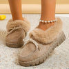 Mocassins d'intérieur pour femmes avec doublure en fausse fourrure - chauds et stylés