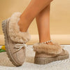 Mocassins d'intérieur pour femmes avec doublure en fausse fourrure - chauds et stylés