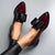 Mocassins pour femmes - élégantes chaussures en cuir verni avec détail noeud