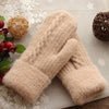 Moufles en laine - gants tricotés douillets pour femmes