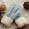 Moufles en laine - gants tricotés douillets pour femmes