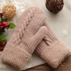 Moufles en laine - gants tricotés douillets pour femmes