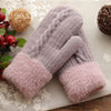Moufles en laine - gants tricotés douillets pour femmes