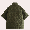 Veste poncho matelassée - un incontournable vert tendance pour femmes