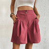 Shorts taille haute pour femmes avec plis - élégance décontractée pour vos sorties