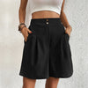 Shorts taille haute pour femmes avec plis - élégance décontractée pour vos sorties