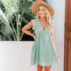 Robe en coton casual pour femmes - mini robe aérienne avec manches volantes et détails en broderie pour sorties estivales