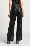 Pantalon en cuir vegan - élégantes pantalons noirs pour femmes