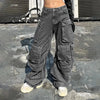 Pantalon en denim large - jeans cargo tendance pour femmes