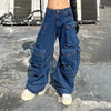 Pantalon en denim large - jeans cargo tendance pour femmes