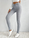 Pantalons skinny à côtes - leggings élégants pour femmes