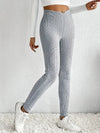 Pantalons skinny à côtes - leggings élégants pour femmes