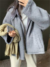 Parka en polaire réversible pour femme - manteau d'hiver douillet
