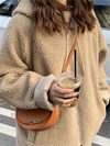 Parka en polaire réversible pour femme - manteau d'hiver douillet