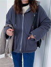 Parka en polaire réversible pour femme - manteau d'hiver douillet