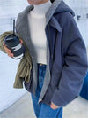 Parka en polaire réversible pour femme - manteau d'hiver douillet