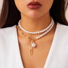 Parure de colliers en perles - bijoux raffinés en couches pour femmes