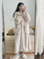 Peignoir à capuche en peluche - robe de bain crème pour femmes