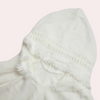 Poncho beige - un pull poncho à capuche tendance pour femmes