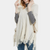 Poncho beige - un pull poncho à capuche tendance pour femmes