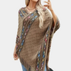Poncho bohème chic - étole tricotée tendance pour femmes