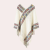 Poncho bohème chic - étole tricotée tendance pour femmes