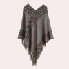 Poncho bohème chic - étole tricotée tendance pour femmes