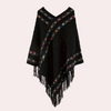 Poncho bohème chic - étole tricotée tendance pour femmes
