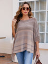 Poncho féminin avec franges - élégant wrap en tricot