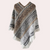 Poncho femme - châle tricoté élégant avec franges