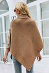 Poncho femme - pull tricoté au style raffiné avec col haut