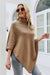 Poncho femme - pull tricoté au style raffiné avec col haut