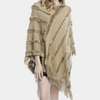 Poncho khaki - joli wrap doux pour femmes