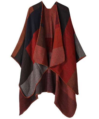 Poncho - poncho surdimensionné coloré pour femmes au style tendance